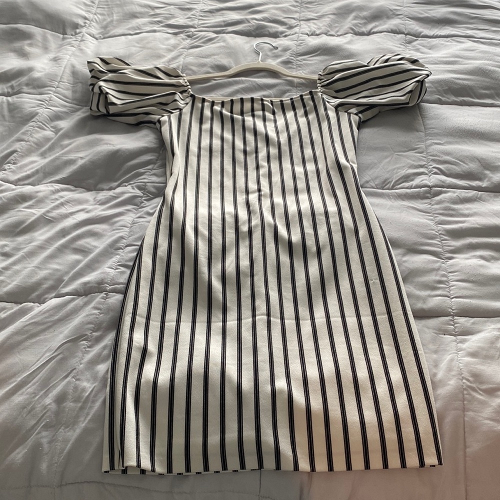 Aqua Striped Dress